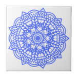 Light blue Ceramic Tile<br><div class="desc">This ceramic tile is perfect for a modern new old traditional interior design or backsplash. The tile features a Flower Mediterranean style pattern in stylish fresh light blue and white color, perfect for any space. Use it as an accent piece in your kitchen, bathroom or living room.</div>