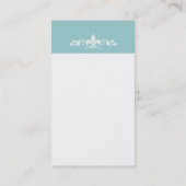Light Blue  Charming French Fleur De Lis Motif Business Card (Back)
