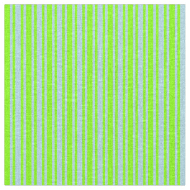 Light Blue & Chartreuse Colored Lines Fabric (Close Up)
