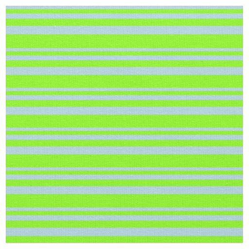 Light Blue & Chartreuse Lines Pattern Fabric