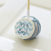 Light Blue Chevron Baby Shower Cake Pops (Front Insitu)