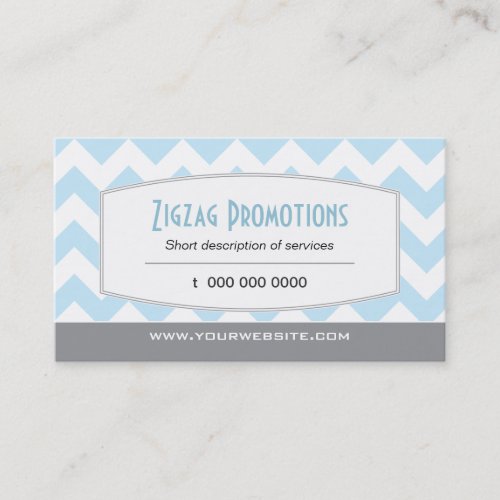 Light Blue Chevron Business Card