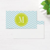 Light Blue Chevron Zigzag Personalized Monogram (Desk)
