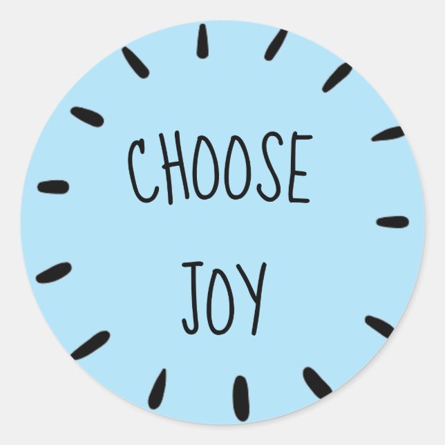 Light Blue Choose Joy Sticker Sheet (Front)