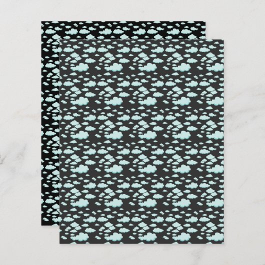 Light blue clouds pattern (Front/Back)