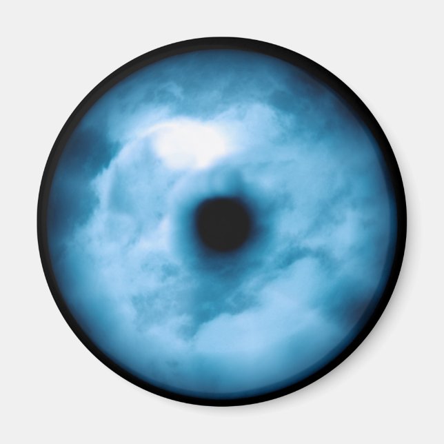 Light Blue cloudy eye graphic Magnet (Front)
