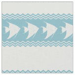 Light Blue Coastal Angelfish Stripes Fabric