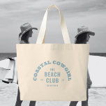 Light Blue Coastal Cowgirl The Bach Club Large Tote Bag<br><div class="desc">Yeehaw, beach babes! Get ready to pack your party essentials in style with our Light Denim Blue Coastal Cowgirl The Beach Club Tote Bag – the ultimate accessory for your bachelorette weekend, girls trip, birthday weeken or coastal getaway. Featuring "Coastal Cowgirl" and “The Beach Club” lettering, this stylish and spacious...</div>