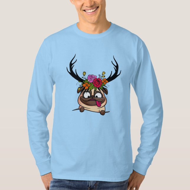 Light Blue color Christmas sweatshirt T-Shirt (Front)