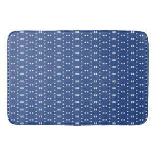 Light Blue Cross Hatch Bath Mat