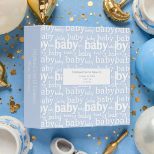 Light Blue Custom Baby Photos Min 3 Ring Binder