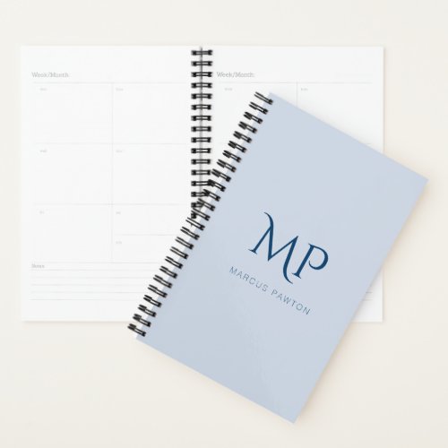 Light Blue Custom Monogram 2023 Planner