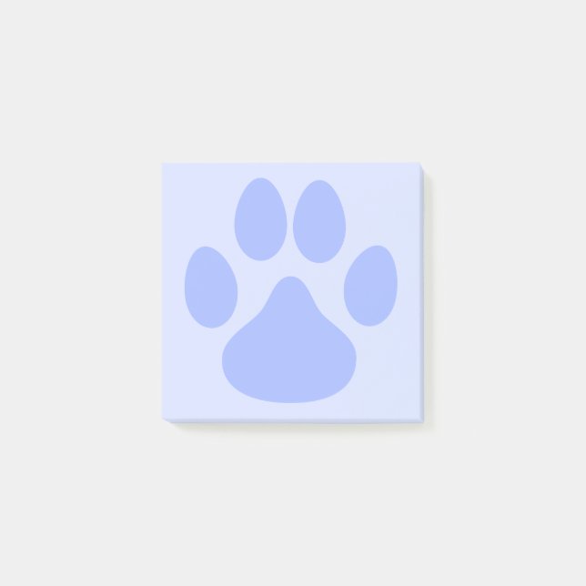 Light Blue Cute Animal Pawprint 3x3 Notes (Front)