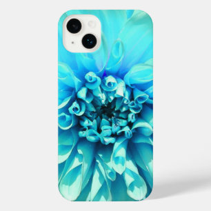 Light Blue Dahlia Flower iPhone 14 Plus Case