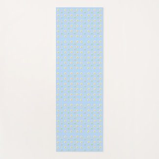Light Blue Daisy Meadow Pattern   Yoga Mat