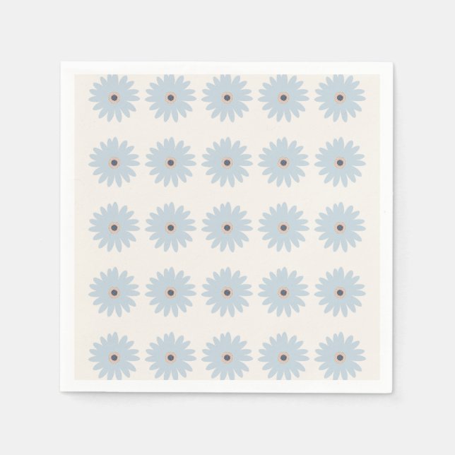 Light Blue Daisy Napkins (Front)