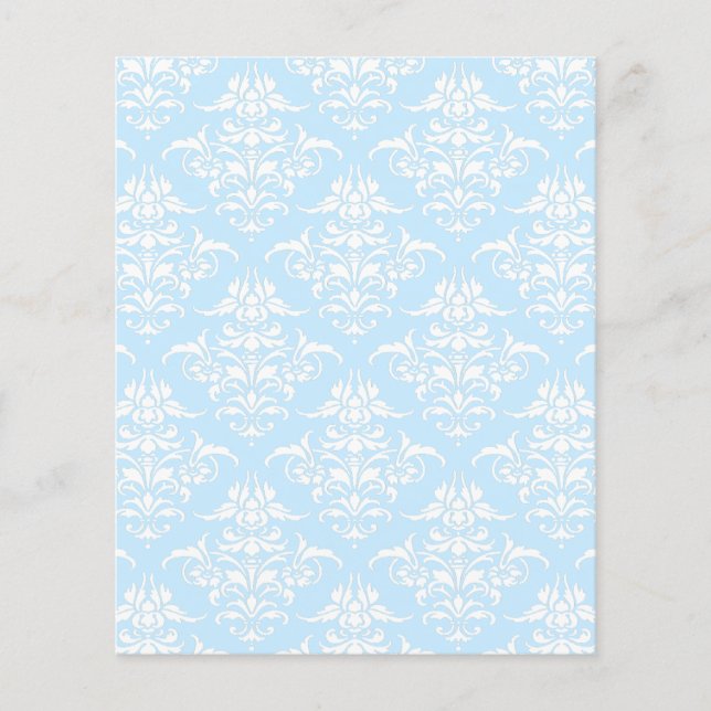Light blue damask pattern scrapbook (Front)