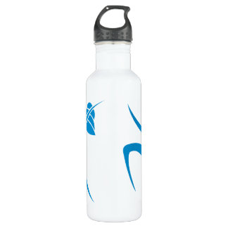 Light Blue Dancing Woman Stainless Steel Water Bottle