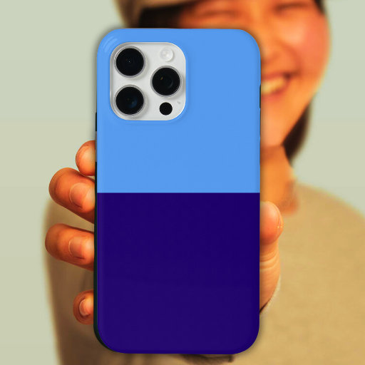 Light Blue & Dark Blue Color Combination iPhone 15 Pro Max Case