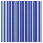 [ Thumbnail: Light Blue & Dark Blue Stripes/Lines Pattern Fabric ]