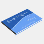 [ Thumbnail: Light Blue, Dark Blue, White Curvy Line + Names Guest Book ]