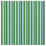 [ Thumbnail: Light Blue & Dark Green Colored Lines Fabric ]