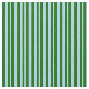 Light Blue & Dark Green Colored Lines Fabric