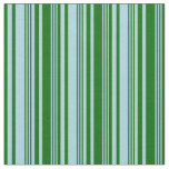 [ Thumbnail: Light Blue & Dark Green Lined/Striped Pattern Fabric ]