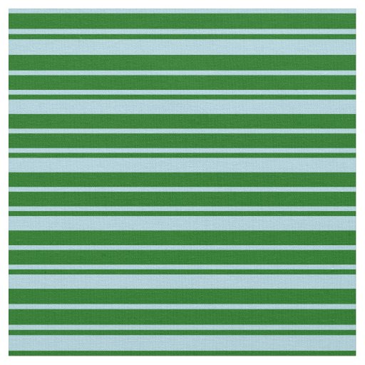 Light Blue & Dark Green Stripes Fabric