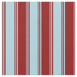 Light Blue & Dark Red Lined/Striped Pattern Fabric