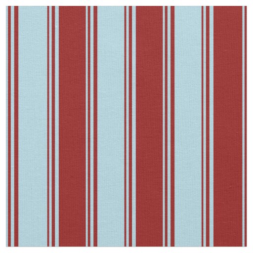 Light Blue & Dark Red Lined/Striped Pattern Fabric