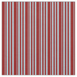 [ Thumbnail: Light Blue & Dark Red Stripes/Lines Pattern Fabric ]