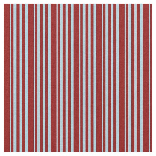 Light Blue & Dark Red Stripes/Lines Pattern Fabric