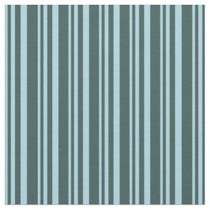 Light Blue & Dark Slate Gray Colored Stripes Fabric