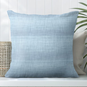 Light Blue Decorative Pillow - Linen Look