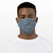 Light Blue Denim Jeans Pattern Adult Cloth Face Mask (Worn)