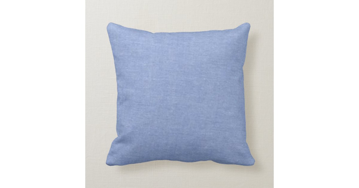 Light Blue Denim Style Throw Pillow