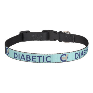 Light Blue Diabetic dog alert Pet Collar