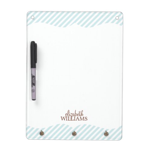 Light Blue Diagonal Stripes Pattern Dry Erase Board