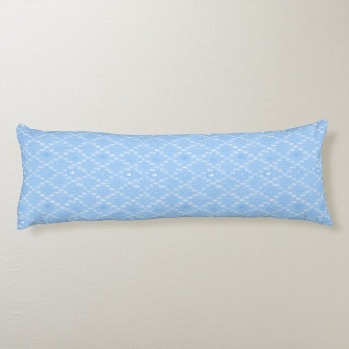Light Blue Diamond Pattern Print Body Pillow Zazzle Com