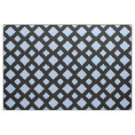 Light Blue Diamonds on Black Geometric Fabric