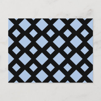 Light Blue Diamonds on Black Postcard