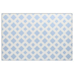 Light Blue Diamonds on White Geometric Fabric