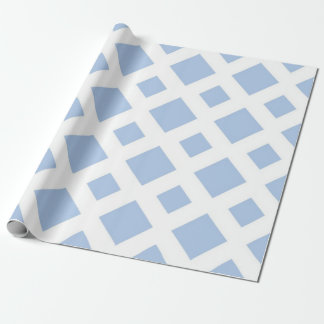 Light Blue Diamonds on White Wrapping Paper