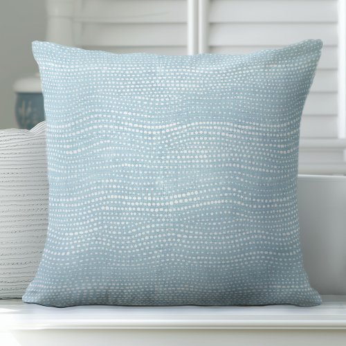 Light Blue Dot Pattern Throw Pillow