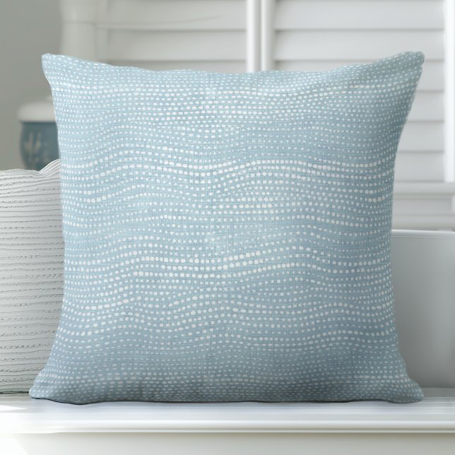 Light Blue Dot Pattern Throw Pillow (Creator Uploaded)