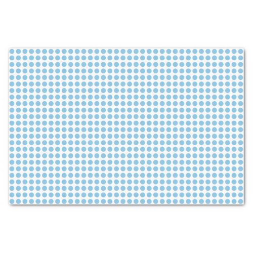 Light Blue Dots on White Tissue Paper