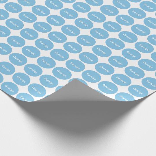 blue dots on white wrapping paper