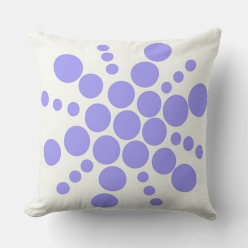 Light blue dotted stamped star throw pillow