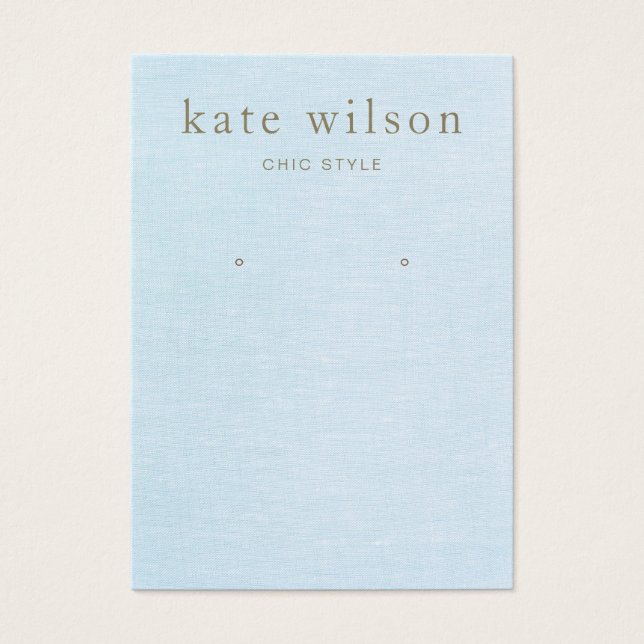 Light blue Earring Display Card (Front)